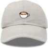 imageDALIX Cappuccino Hat Coffee Cup Womens Baseball CapWashed Stone White