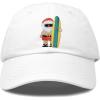 imageDALIX Christmas Surfing Santa Baseball Cap Embroidered HatWhite