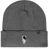 imageDALIX Embroidered Astronaut Beanie Cap Cuffed Knit Hat Men WomenAsphalt Gray