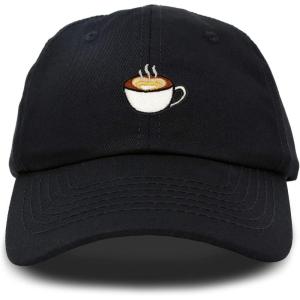 imageDALIX Cappuccino Hat Coffee Cup Womens Baseball CapBlack