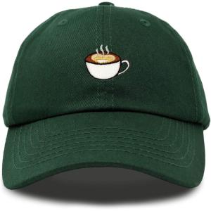 imageDALIX Cappuccino Hat Coffee Cup Womens Baseball CapDark Green