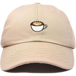 imageDALIX Cappuccino Hat Coffee Cup Womens Baseball CapKhaki