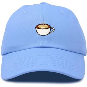 imageDALIX Cappuccino Hat Coffee Cup Womens Baseball CapLight Blue