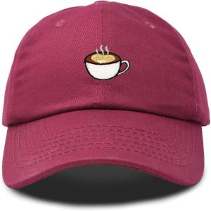 imageDALIX Cappuccino Hat Coffee Cup Womens Baseball CapMaroon