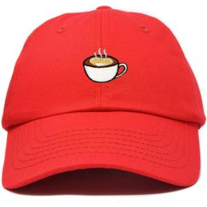 imageDALIX Cappuccino Hat Coffee Cup Womens Baseball CapRed