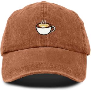 imageDALIX Cappuccino Hat Coffee Cup Womens Baseball CapWashed Orange