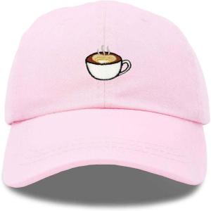 imageDALIX Cappuccino Hat Coffee Cup Womens Baseball CapWashed Pink