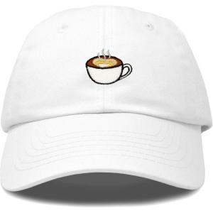 imageDALIX Cappuccino Hat Coffee Cup Womens Baseball CapWhite