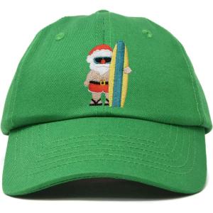 imageDALIX Christmas Surfing Santa Baseball Cap Embroidered HatKellygreen