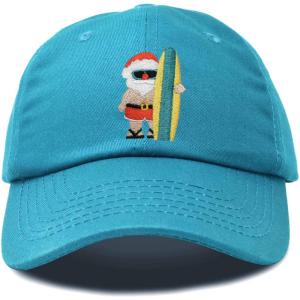 imageDALIX Christmas Surfing Santa Baseball Cap Embroidered HatTeal