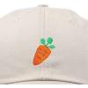 imageDALIX Carrot Embroidered Dad Cap Cotton Baseball Hat WomenBeige