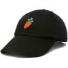 imageDALIX Carrot Embroidered Dad Cap Cotton Baseball Hat WomenBlack
