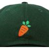 imageDALIX Carrot Embroidered Dad Cap Cotton Baseball Hat WomenDark Green
