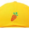 imageDALIX Carrot Embroidered Dad Cap Cotton Baseball Hat WomenGold