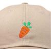 imageDALIX Carrot Embroidered Dad Cap Cotton Baseball Hat WomenKhaki