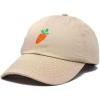 imageDALIX Carrot Embroidered Dad Cap Cotton Baseball Hat WomenKhaki