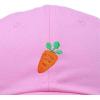 imageDALIX Carrot Embroidered Dad Cap Cotton Baseball Hat WomenLight Pink