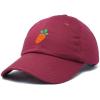 imageDALIX Carrot Embroidered Dad Cap Cotton Baseball Hat WomenMaroon