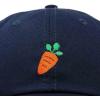 imageDALIX Carrot Embroidered Dad Cap Cotton Baseball Hat WomenNavy Blue
