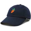 imageDALIX Carrot Embroidered Dad Cap Cotton Baseball Hat WomenNavy Blue