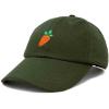 imageDALIX Carrot Embroidered Dad Cap Cotton Baseball Hat WomenOlive