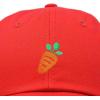 imageDALIX Carrot Embroidered Dad Cap Cotton Baseball Hat WomenRed