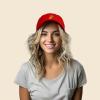 imageDALIX Carrot Embroidered Dad Cap Cotton Baseball Hat WomenRed