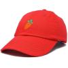 imageDALIX Carrot Embroidered Dad Cap Cotton Baseball Hat WomenRed