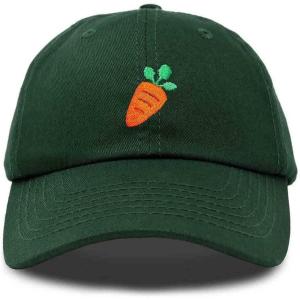 imageDALIX Carrot Embroidered Dad Cap Cotton Baseball Hat WomenDark Green