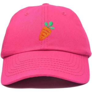 imageDALIX Carrot Embroidered Dad Cap Cotton Baseball Hat WomenHot Pink