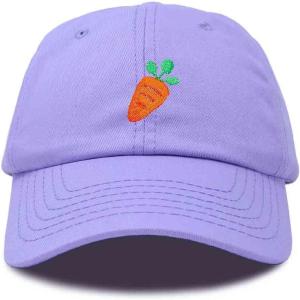 imageDALIX Carrot Embroidered Dad Cap Cotton Baseball Hat WomenLavender