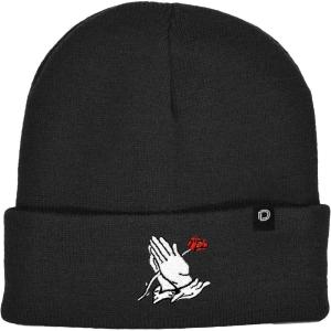 imageDALIX Prayer Hands Beanie Warm Winter Cap Embroidered Hat Black