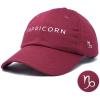 imageDALIX Capricorn Dad Hat Embroidered Zodiac Astrology Cotton Baseball CapMaroon