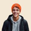 imageDALIX Game Controller Embroidered Beanie Cap Cotton Baseball MenNeon Orange