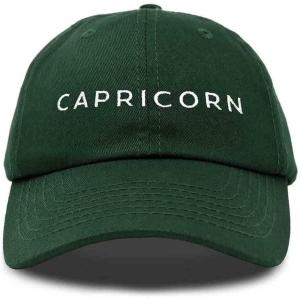 imageDALIX Capricorn Dad Hat Embroidered Zodiac Astrology Cotton Baseball CapDark Green