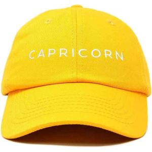 imageDALIX Capricorn Dad Hat Embroidered Zodiac Astrology Cotton Baseball CapGold