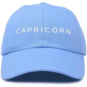 imageDALIX Capricorn Dad Hat Embroidered Zodiac Astrology Cotton Baseball CapLight Blue