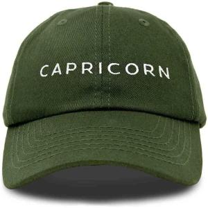 imageDALIX Capricorn Dad Hat Embroidered Zodiac Astrology Cotton Baseball CapOlive