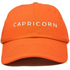 imageDALIX Capricorn Dad Hat Embroidered Zodiac Astrology Cotton Baseball CapOrange