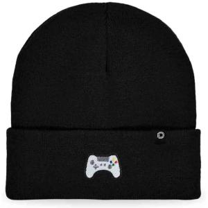 imageDALIX Game Controller Embroidered Beanie Cap Cotton Baseball MenBlack
