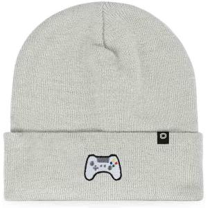 imageDALIX Game Controller Embroidered Beanie Cap Cotton Baseball MenLight Gray