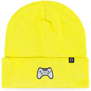 imageDALIX Game Controller Embroidered Beanie Cap Cotton Baseball MenNeon Yellow