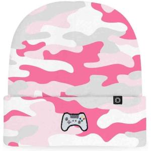 imageDALIX Game Controller Embroidered Beanie Cap Cotton Baseball MenPink Camo