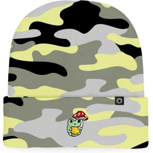 imageDALIX Mushroom Frog Embroidered Beanie Hat Cotton Cute Winter Fall Cap WomensForest Camo