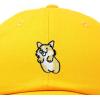 imageDALIX Leaping Corgi Embroidered Cap Cotton Baseball Hat Nautical WomensGold