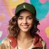 imageDALIX Leaping Corgi Embroidered Cap Cotton Baseball Hat Nautical WomensOlive