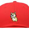 imageDALIX Leaping Corgi Embroidered Cap Cotton Baseball Hat Nautical WomensRed