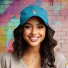 imageDALIX Leaping Corgi Embroidered Cap Cotton Baseball Hat Nautical WomensTeal