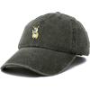 imageDALIX Leaping Corgi Embroidered Cap Cotton Baseball Hat Nautical WomensWashed Gray