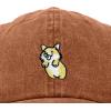 imageDALIX Leaping Corgi Embroidered Cap Cotton Baseball Hat Nautical WomensWashed Orange